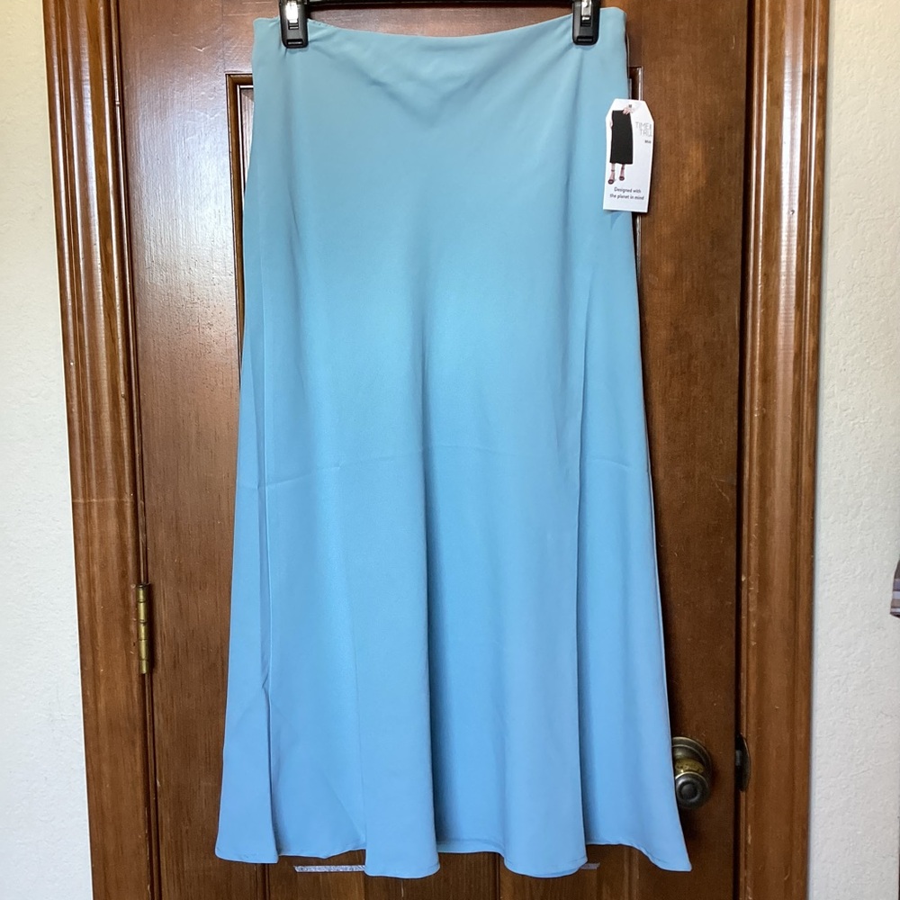 NWTS Time & Tru MIDI slip skirt Caspian blue.  Check my listings for tunic top